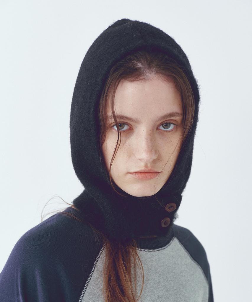 CITTA Wool Blended 2 Button Point Balaclava_Cta939(Black)