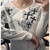 Y2k Grafický potisk křížů a křídel Dámské tričko s dlouhým rukávem Grunge Fairy Harajuku Tričko Estetika 2000s Punkový styl Oblečení Streetwear