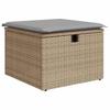 Garden Sofa Set with Cushions 6 Pcs Beige and Light Grey Poly Rattan