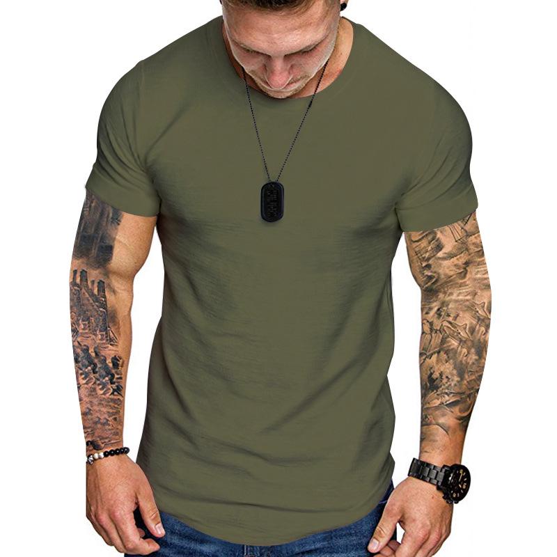 Men's Summer Slim Fit Sport Casual Round Neck T-shirt