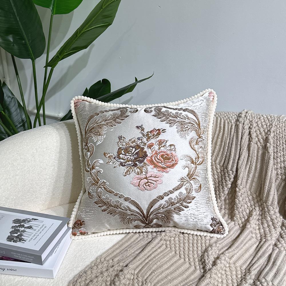 Business Gifts, Souvenirs, Jacquard High-precision Pillows and Lumbar Cushions, American Light Luxury Pillows with Core Embroidery