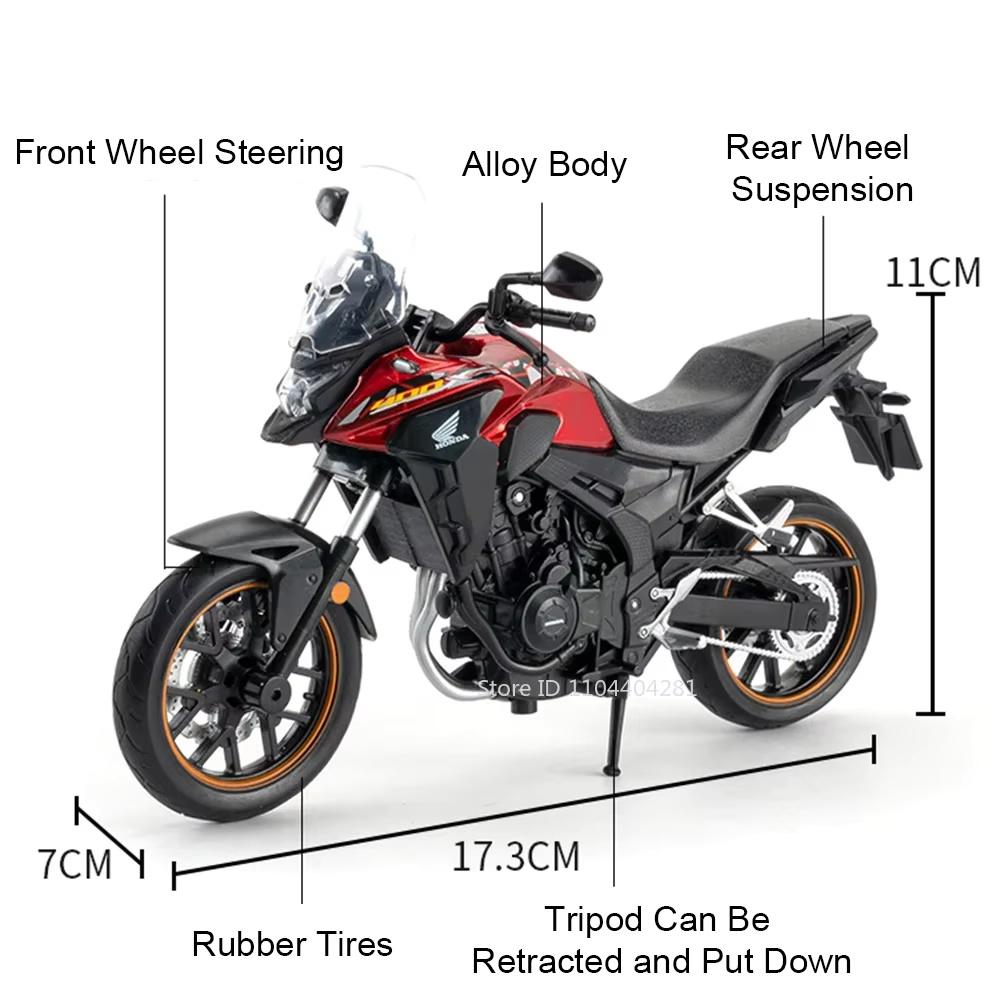 1:12 Honda Cbr1000 Cb400x Alloy Model Diecast Motorcycle Toys Car Front Wheel Steering Sound Light Miniature Motorbick Boy Gifts