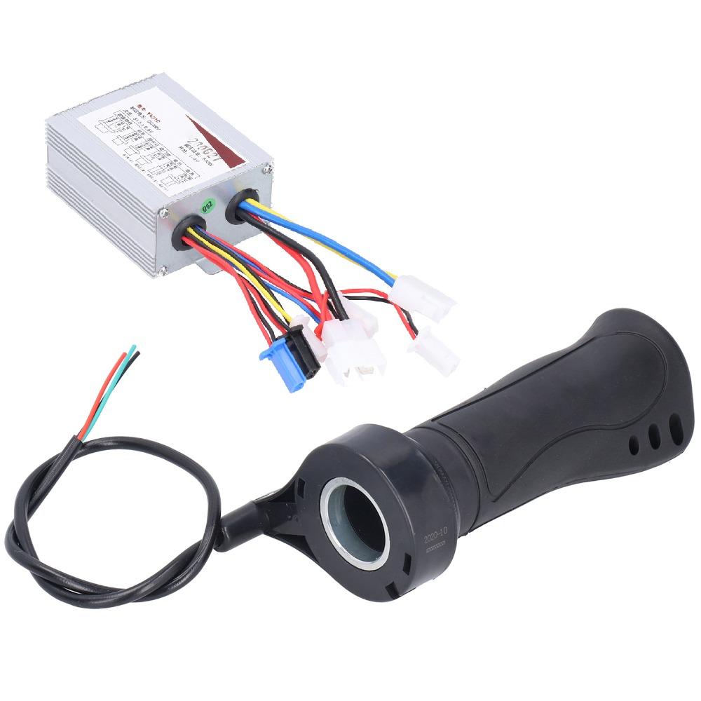 36V 500W Brushed Speed Controller with Throttle Grip Motor Controller  Electric Bicycle