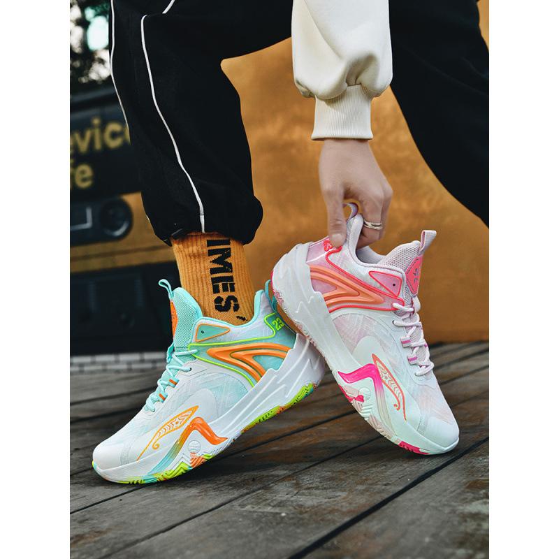 Spring 2025 New Mesh Breathable Sneakers Non-slip Student Competition Sneakers Mandarin Duck Basketball Shoes Men's 2025