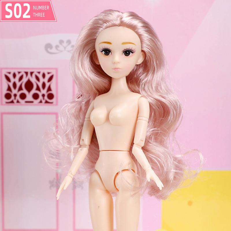 30cm 26Jointed BJD Prinzessin Mädchen Puppe Nackte Körperteile Puppen Mit Haar Kinder Spielzeug Mädchen Puppe