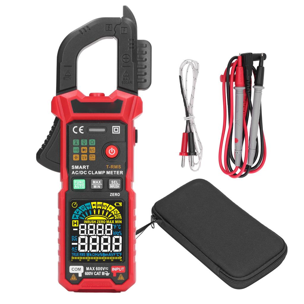 Digital Clamp Meter Multifunctional AC DC Ammeter NCV Smart Auto Ranging Multimeter for Testing