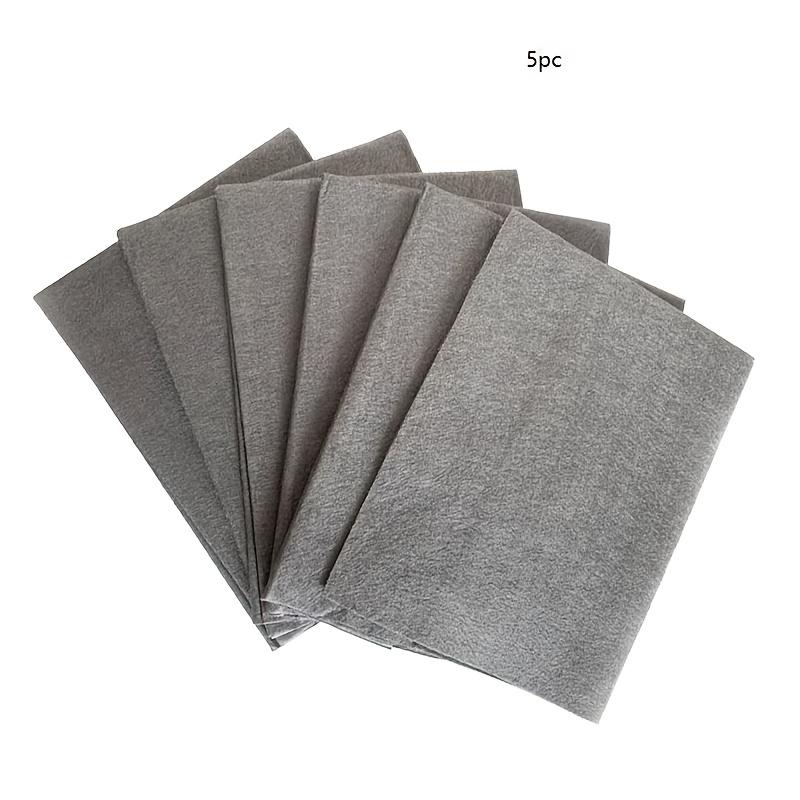 

5pcs Streak-Free Magic Cloths | Thickened Microfiber With Plush Nap, Super Absorbent No Lint, For Professional Glass Mirror світло-сірого кольору