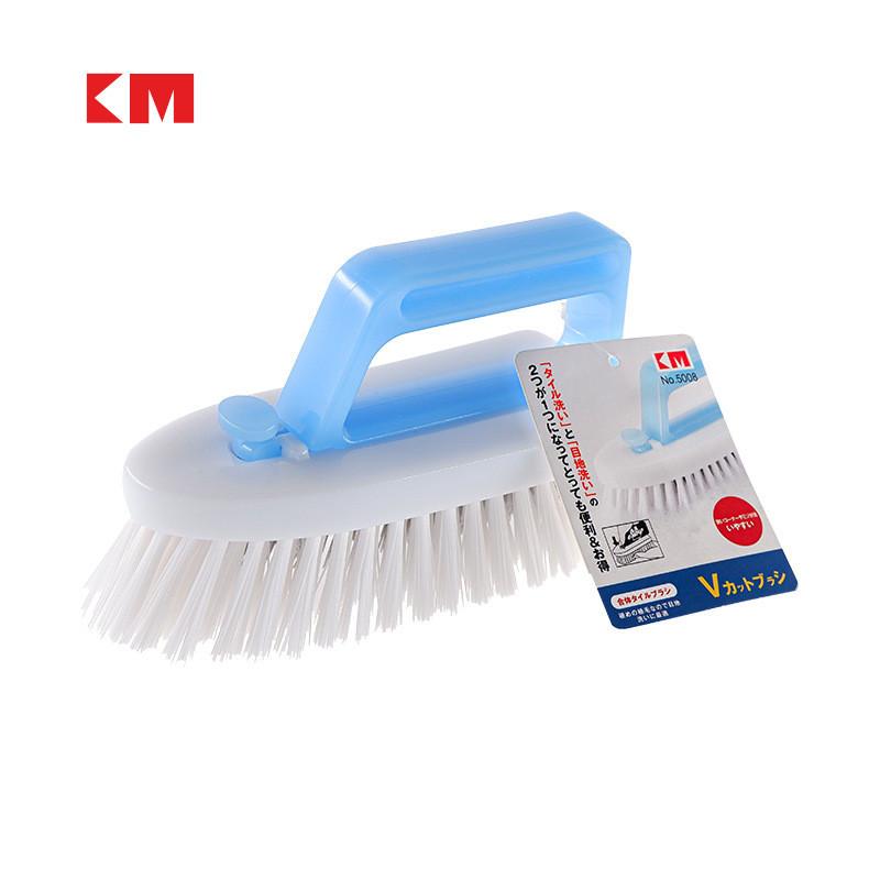 Bathroom Bristle Hard Floor Brush For Tile Grout Cleaning With Plastic Design Handle