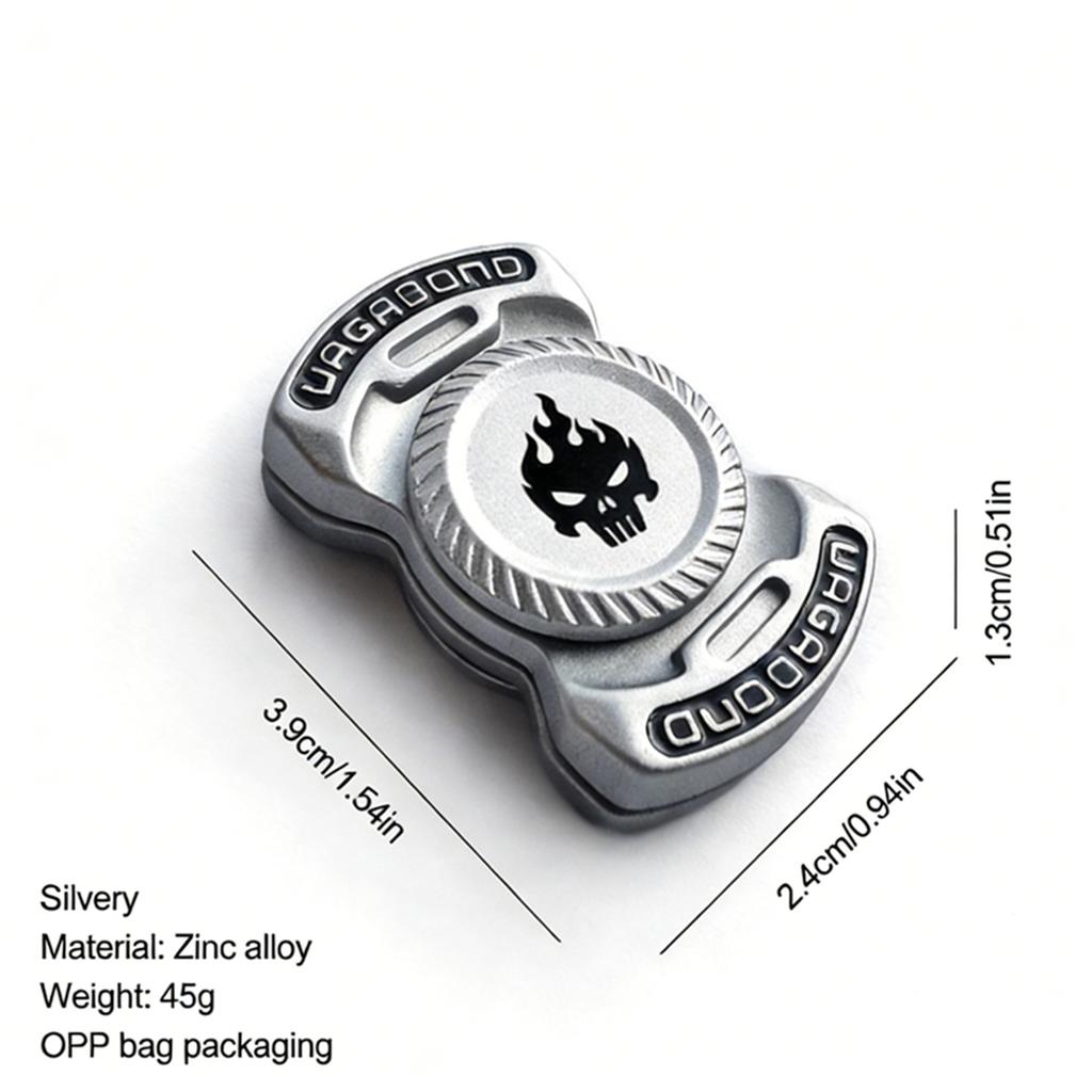 Fun 3-In-1 Play Edc Fidget Toy Personalized Skull Ghost Fidget Spinner Alloy Metal Fidget Slider Stress Relief Toy Adhd Tools