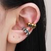 Dark Gothic Punk Skull Ear Cartilage Clip Fake Earring For Women Vintage Skeleton No Piercing Earbone Earrings Halloween Jewelry