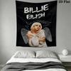Billie Eilish Wandteppich Ästhetisches Wandbehang Bedruckter Stoffdecke Dekorative Wandteppiche für Schlafzimmer Wohnzimmer Heimdekoration