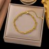 French Titanium Steel Heart Choker Necklace And Bracelet Set Sweet Peach Heart Tassel Design Women Jewelry