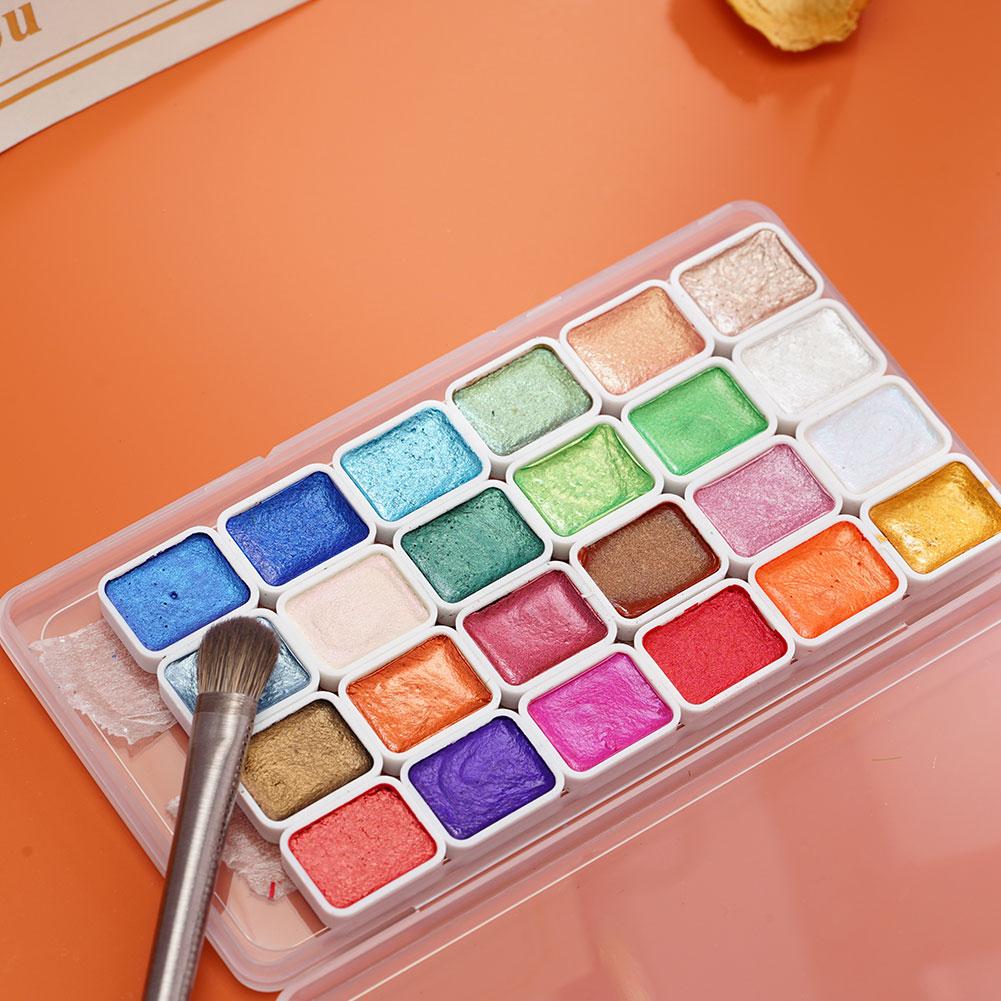 56 Colors Pearlescent Solid Watercolour Paints Japanese Manicure Makeup Decoration Entwining Flower Blooming Painting Graffiti