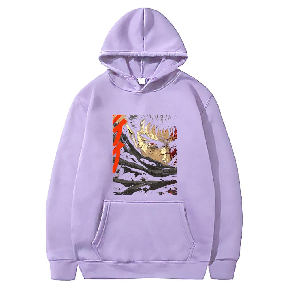 Guts Berserk Hoodie Anime Graphic Printed Sweatshirt Men Unisex Clothing Long Sleeve Fleece Loose Hooded Harajuku Streetwear
