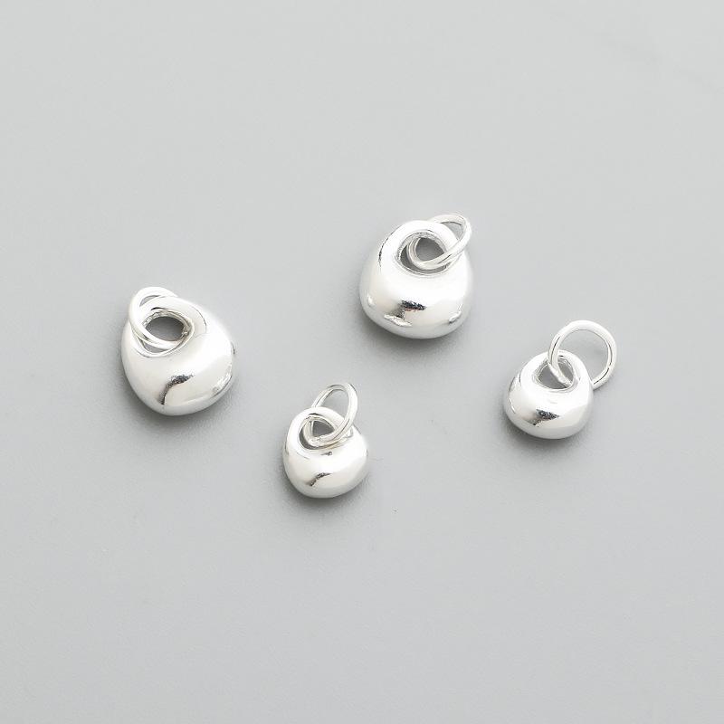 S925 Sterling Silver Pendant DIY Beaded Rope Bracelet Necklace Jewelry Accessory