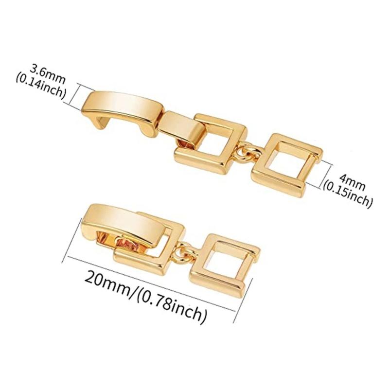 5Pieces Foldover Extension Jewelry Clasp Necklace Bracelet Extenders Craft Jewelry Making Supplies Easy To Use