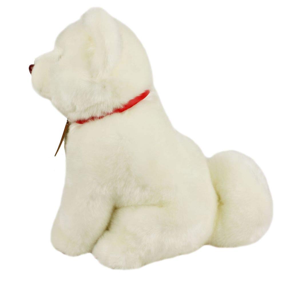 Cute Sales Akita Inu White Hair L Pink Nose D0023 H37 x W20 x D40cm