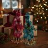 Clip-Design Weihnachtsdekoration Stoff Weihnachts-Pfau mit Clip Lebendiges Aussehen Hängende Dekoration Wohnkultur