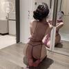 Sex underwear purple pure desire cheongsam slit straps transparent hottie pure desire mesh passion uniform temptation