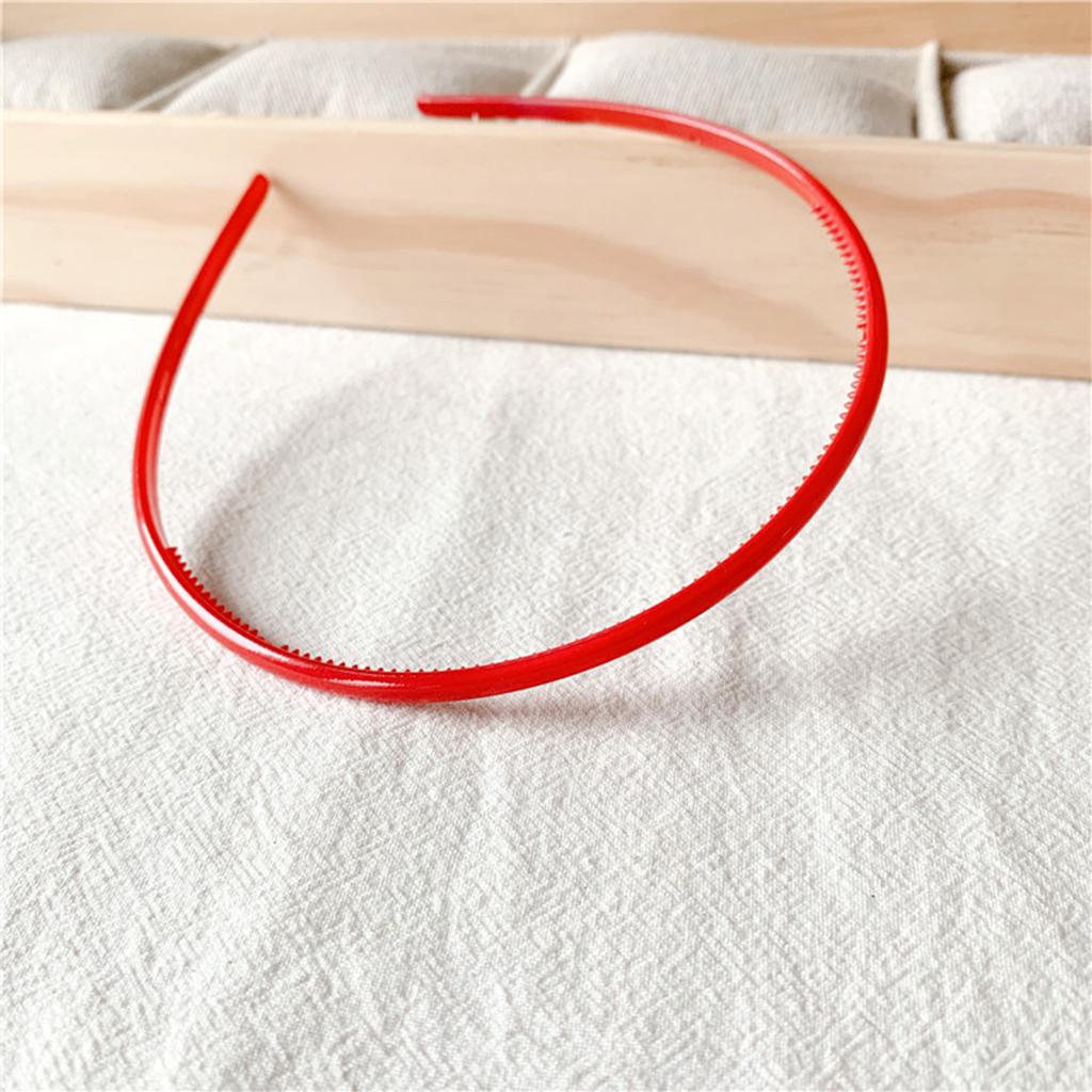 Bright Color Hairband Women Plastic Solid Color Thin Edge Toothed Non-slip Hair Hoop Headbands Girls Hair Accessories
