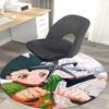 Tapis de bureau rond antidérapant à motif anime (1 pièce), idéal pour la décoration intérieure.