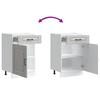 Kalmar Kitchen Base Cabinet Gray Sonoma Wood Based Material