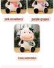 Fruit Cow Plush Backpack Toy Pillow - Stuffed Animal Ragdoll Gift for Girls' Birthdays
