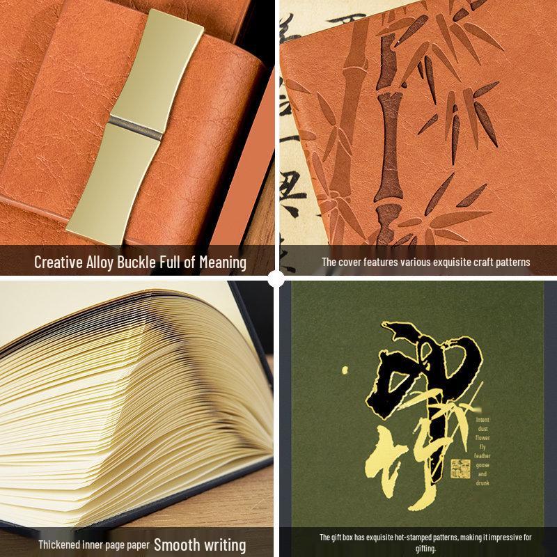Premium Guochao Gift Set: Thick Custom Notebook for Business & Creative Meetings