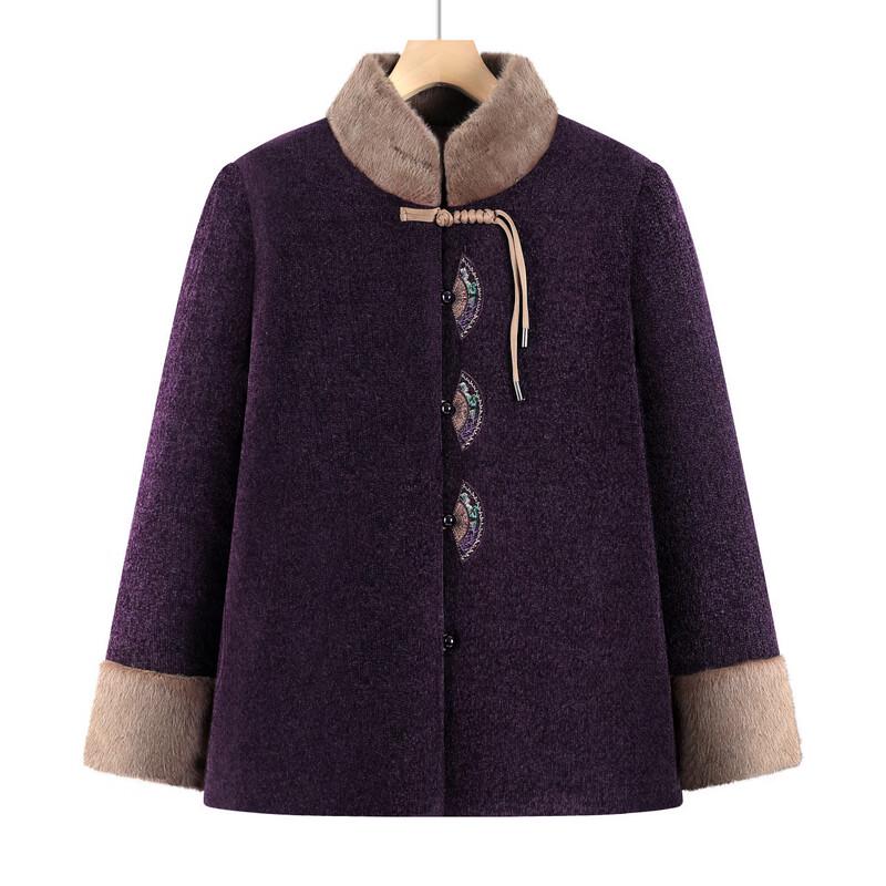 Yalu Women's Embroidered National Style Winter Cotton Jacket