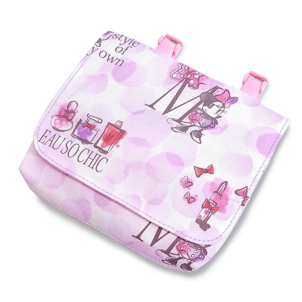 COLORFUL CANDY STYLE Disney [Large] Minnie Mouse EAU SO CHIC TravelAttached Pockets, Set of 3, Stylish Kids' Attached Pockets, Pocket Pouches for