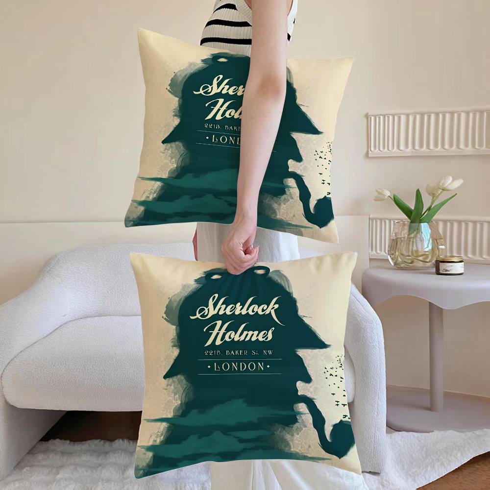 

B-Brown Bear and C-Cony Pillow Case Anti-dustmite Pillowcase Invisible zipper silky Sofa cushion cover 12x12Inch