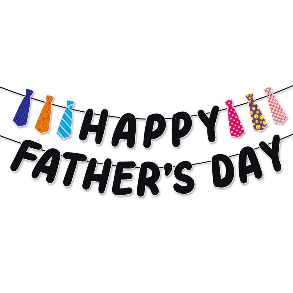 Colorful Tie Hanging Banner Festival Father's Day Ornament  Happy Father's Day Decor