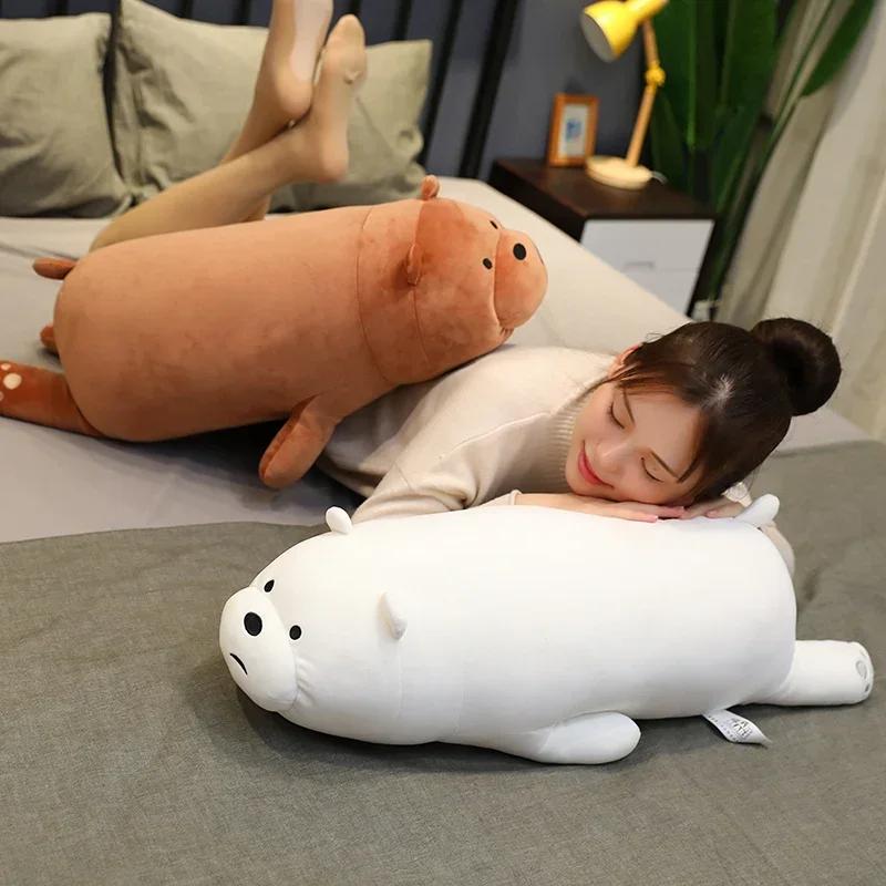 Very Soft We Bare Bears Plushes Stuffed Animal Panda Ice Bear Brown Bear Plush Toy Comfortable Sofa Bed Pillow Gifts Kids Girl
