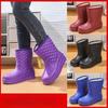 Women's Winter Cold Thickened Padded Waterproof Comfortable Warm Lightweight Hiking Non-slip Thick Bottom Cushioning Snow Boots Rain Boots Work Shoes