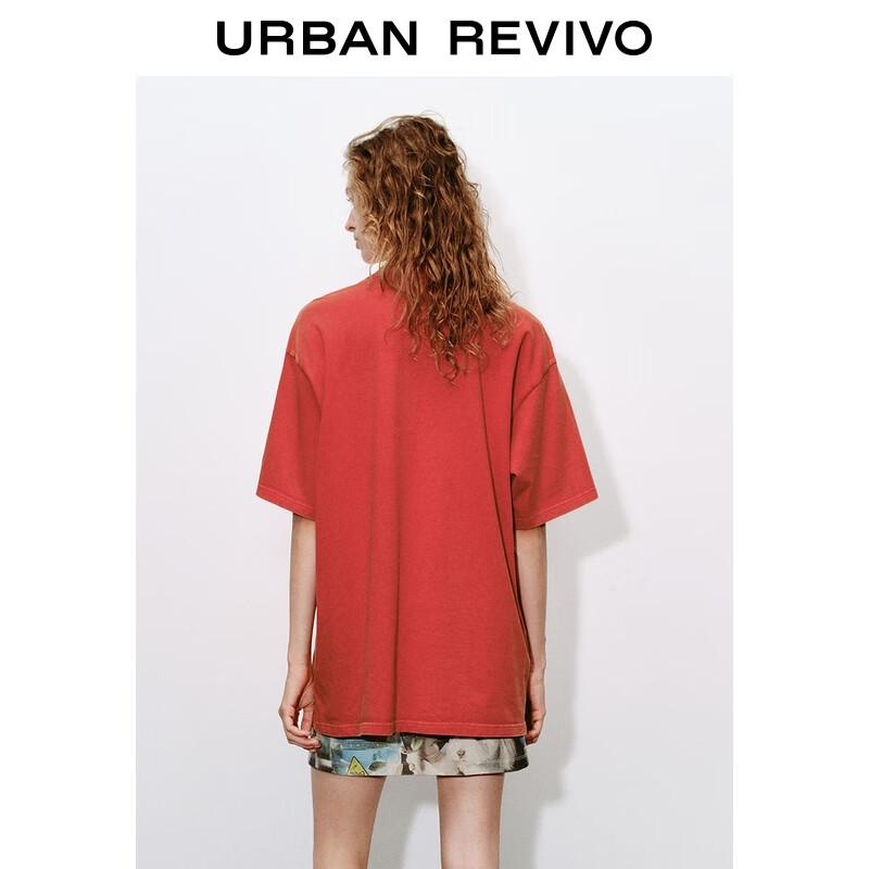 UR2025 Women's Retro Color-block Print T-shirt