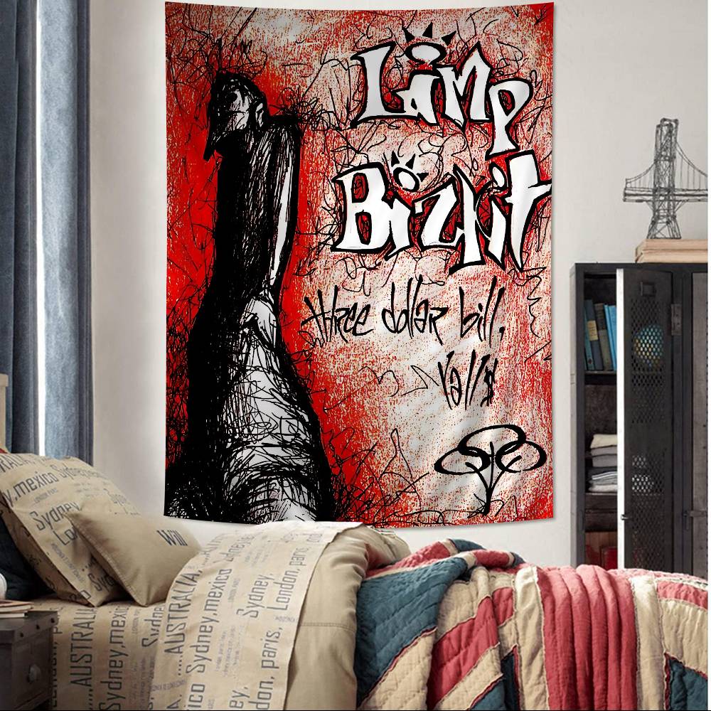 Rock Band LLimp Bizkit Anime Tapestry Art Science Fiction Room Home Decor Wall Art Decor