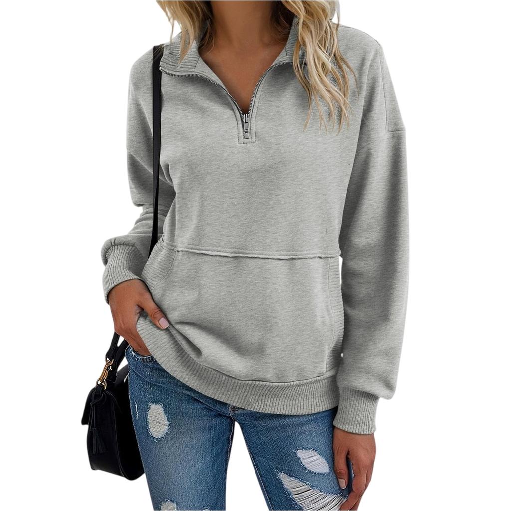 Women's Solid-color Fashionable Long-sleeved Top