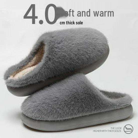 Damen-Hausschuhe aus pelziger Baumwolle: Gemütlich, Mit Samt gefüttert für Herbst & Winter, Indoor/Outdoor, Auch für Herren erhältlich
