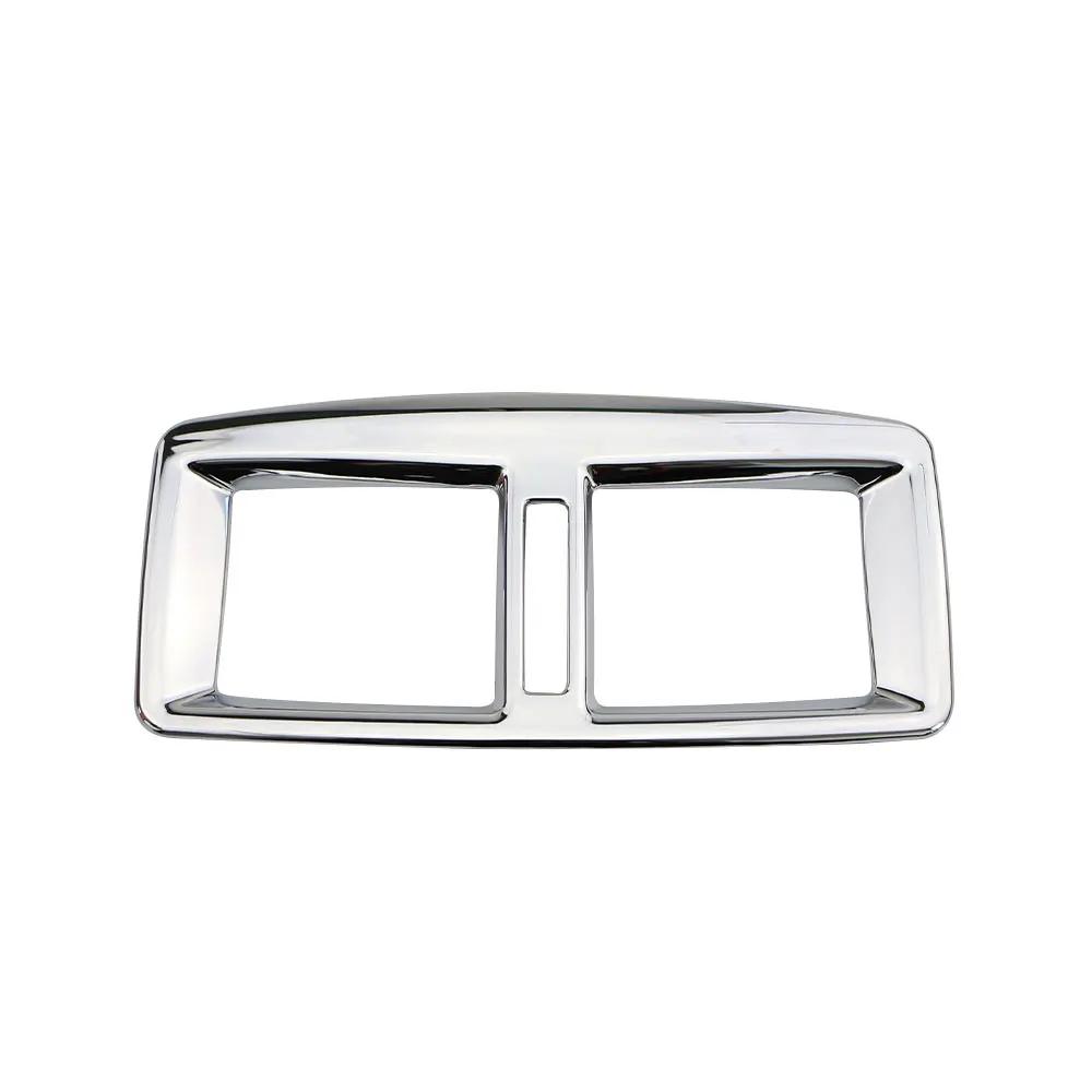 

For Peugeot 3008 2014 2015 2016 Accessories Rear Air Vent Panel Cover Back Armrest AC Frame Decoration Sticker Interior Trim серебряный