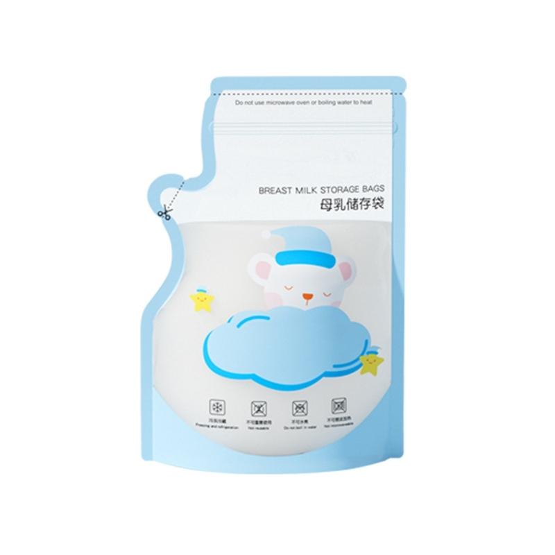 1 Box Breast Milk Pouches Food Grade Construction Temperature Monitoring Feature Large 250ML Disposable Convenient 1
