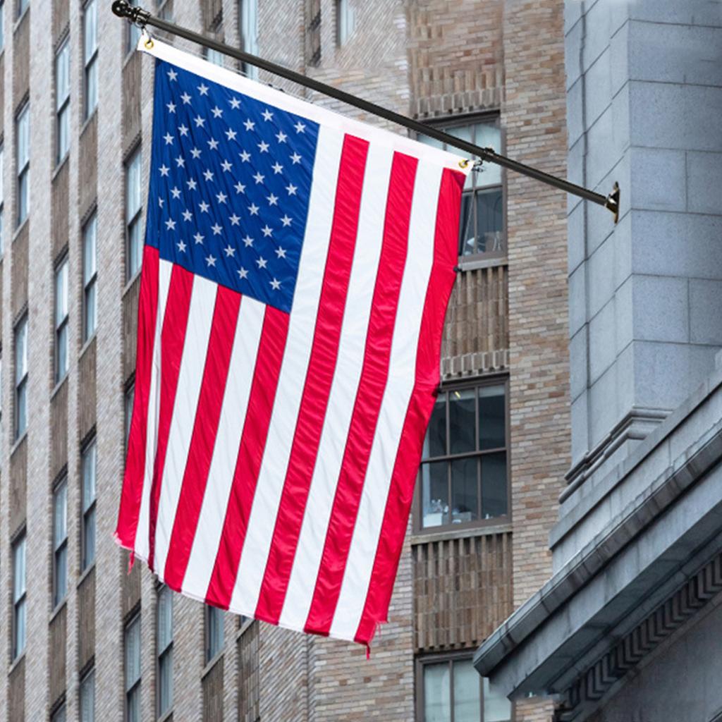 6ft Flag Pole Versatile Rustproof Detachable Flags Bracket for Houses and Garages Front Porches Meeting Halls