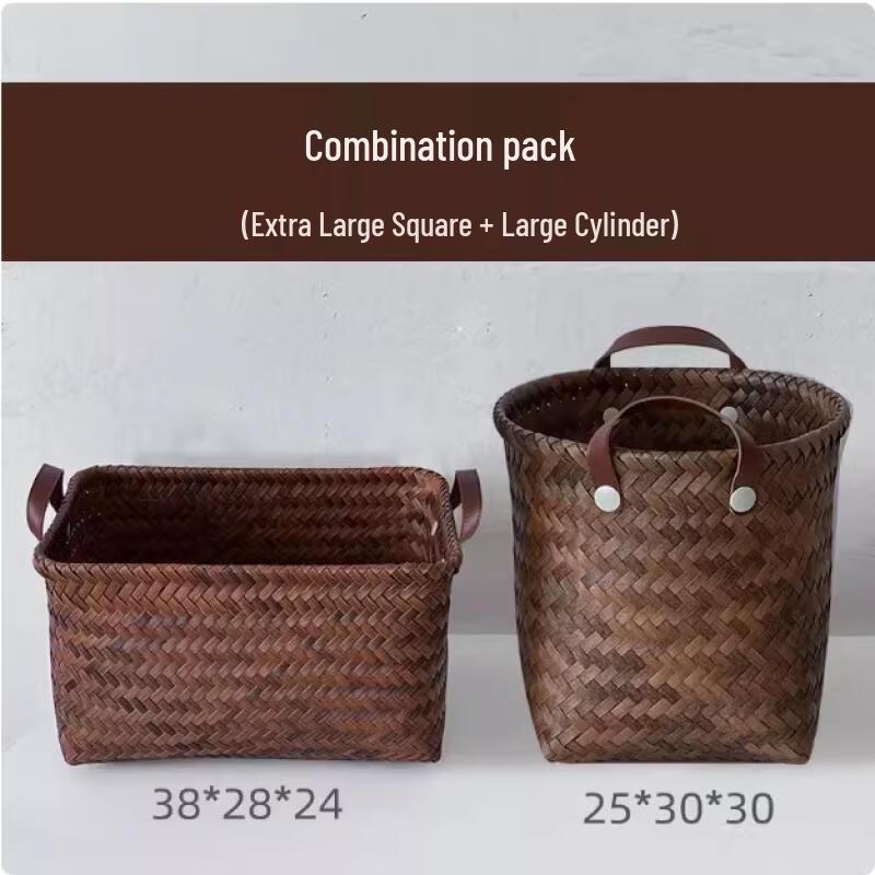 Hand-woven Rattan Picnic & Storage Basket