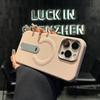 Applicable To Apple 16promax Leather Magnetic Mobile Phone Case All-inclusive iPhone15 Standing Bracket Mobile Phone Case