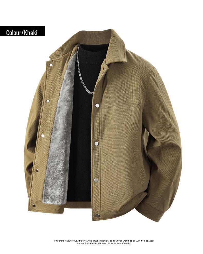 Men's American Style Fleece-Lined Winter Flight Jacket
