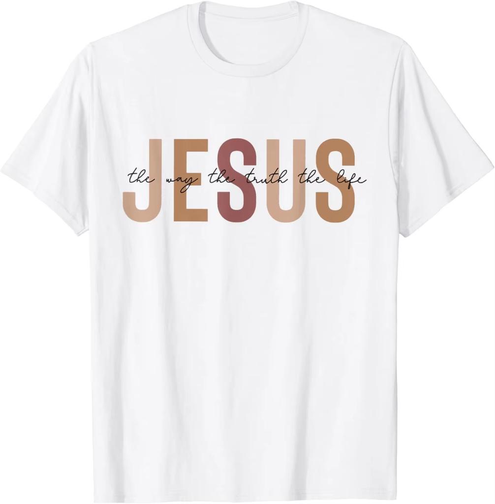 Kristian T-shirt Dam Herr Barn Jesus Vägen Sanningen Livet T-shirt Grafiska T-shirts Vintage T-shirt Camisetas