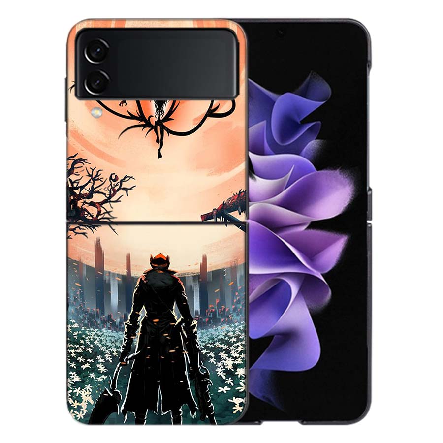 Bloodborne Game Phone Case For Samsung Z Flip 6 7 5G Galaxy Z Flip 5 4 3 5G Cases Shockproof Hard Cover TPU