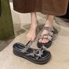 Fashion Butterfly Flat Heeled Sandals Women 2025 Summer Clip Toe Platform Slippers Woman Soft Thick Sole Flip-Flops Slides Women Shoes