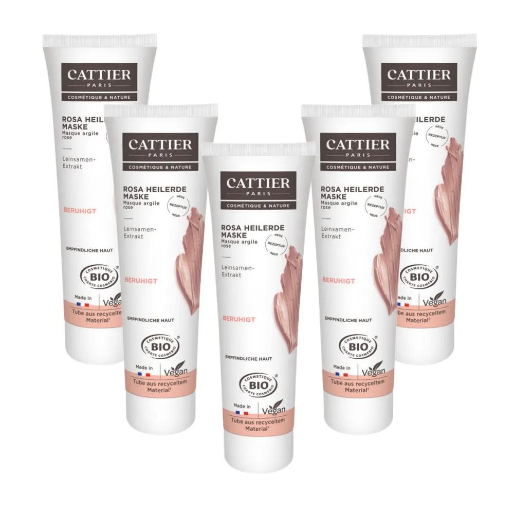CATTIER Paris Pink Healing Clay Mask 100ml 5 Pieces