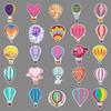 50PCS Hot Air Balloon Stickers for Luggage, Laptop, Car, and Decor