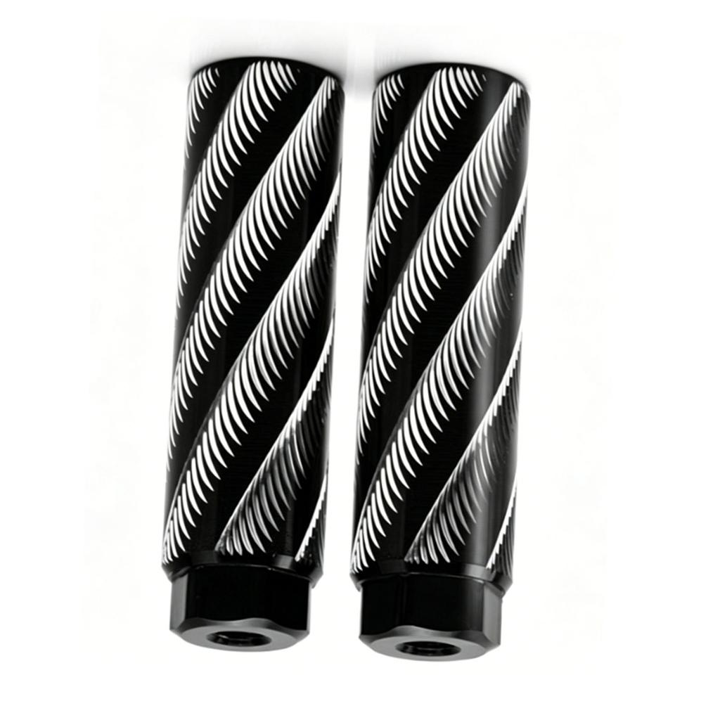 2pcs Bike Pegs Anti Skid Aluminum Alloy Bicycle Footrest Footpegs for Mountain Bikes Standard Axle Bikes Black